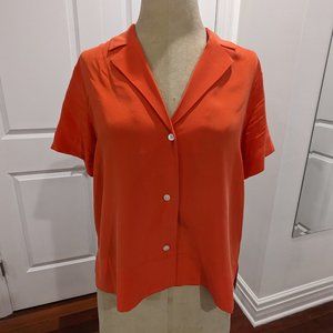 Everlane Silk Short Sleeve Poppy Red Size 4